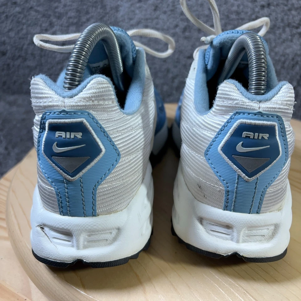 Nike Air Juvenil Tenis Niños Talla 6 Azul Plata Con Cordones Parte Superior Baja Zapato Atlético Foto 4 de 4