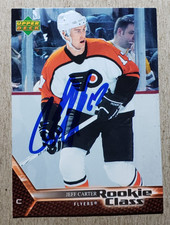 Jeff Carter JSA Certified Auto RC 2005-06 UD Rookie Class Hockey Card Flyers