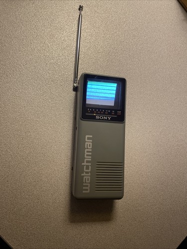 Vintage 1986 Sony Watchman FD-10A Portable Black & White TV -Battery Op ...