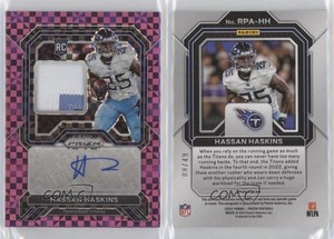 2022 Panini Prizm Rookie Purple Power /49 Hassan Haskins RPA Patch Auto RC