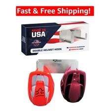 USA-Made Dual Helmet Rack: Aluminum Holder for Motorcycles and ATVs