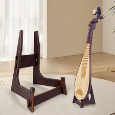 Wooden Lute Display Stand Non Slip Floor Standing a Frame Holder Universal