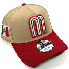 New Era México Wheat Red WBC Parche Exclusivo 9FORTY A-Frame Snapback Gorra Gorra