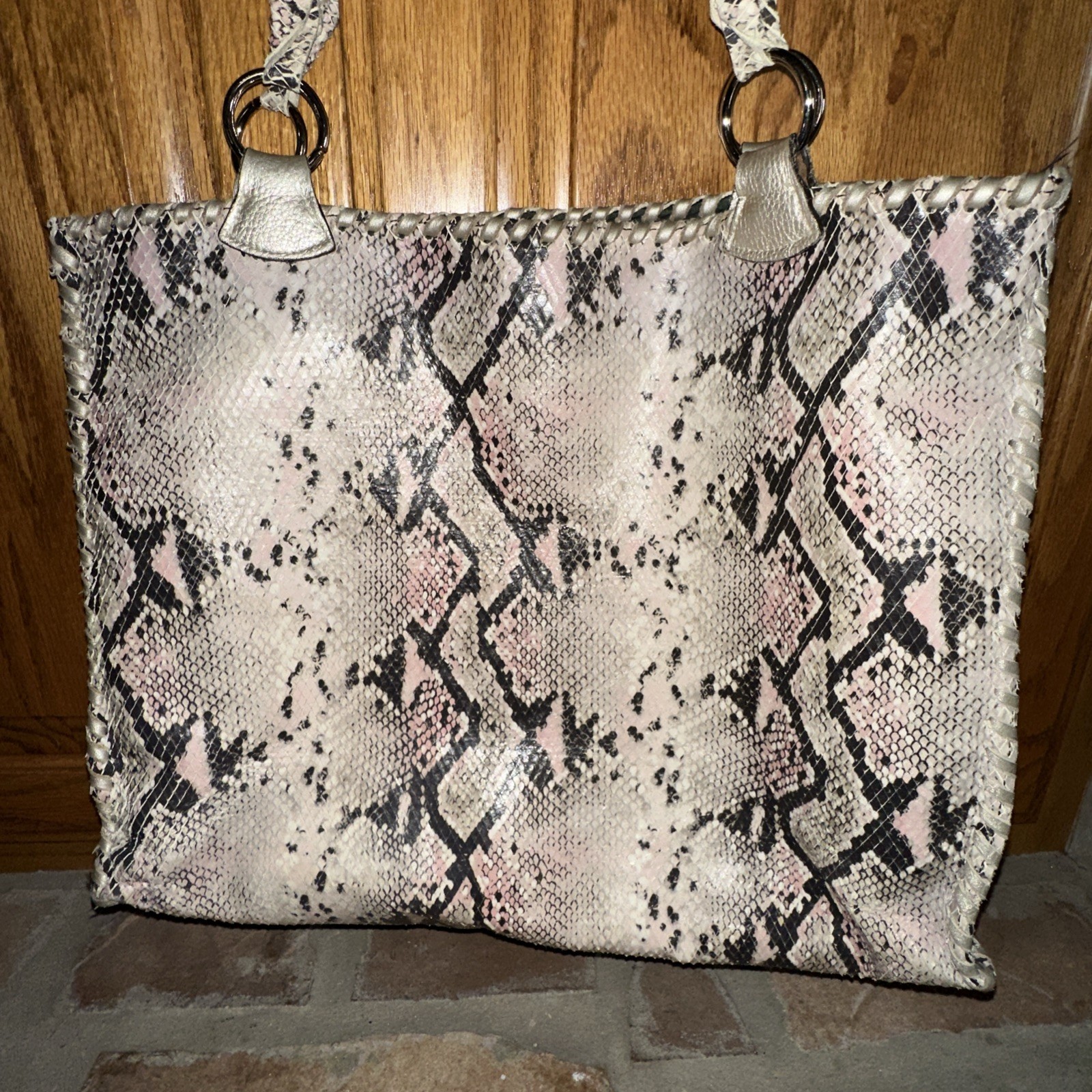 Kurtmen Python Leather Designer Shoulder Bag Stru… - image 2