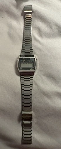 Vintage Seiko Quartz LC “A159-4019-G” Silver -Tone Digital Watch  Untested/Parts