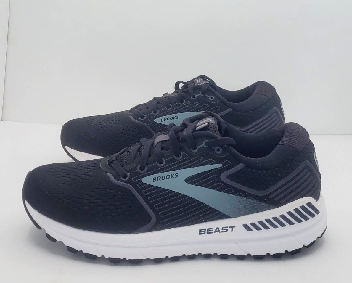 Brooks Men's Beast 20 Black Athletic Shoes, Size 9 Medium, Cushioned image 10