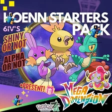 ✨Hoenn Starter Pack 6IV SHINY /no-shiny MEGA POKEMON POKEMON LEGENDS ZA Z-A Fast
