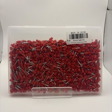 XHF 1000 PCS AWG 16/1.5mm Wire Ferrules Insulated Copper Crimp Red