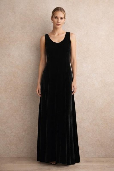 Women Laura Ashley Dress Black Viscose L
