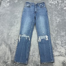 Abercrombie  Fitch The Ankle Straight Ultra High Rise Jeans Womens Sz 26
