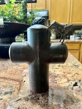 Large Jan Barboglio Covenant Cardinal Cross Forged Iron