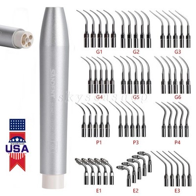 Dental Endo Perio Ultrasonic Scaler 5*Tips Fit SKYSEA EMS LED Handpiece USA