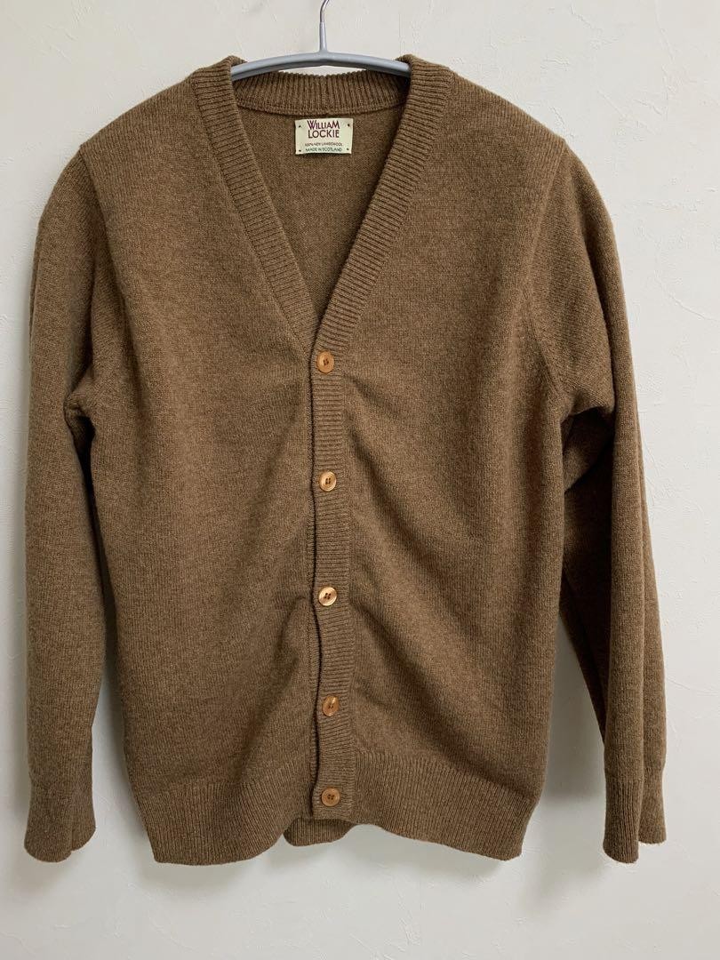 WILLIAM LOCKIE Cardigan Camel Size 34 Scotland Made | eBay