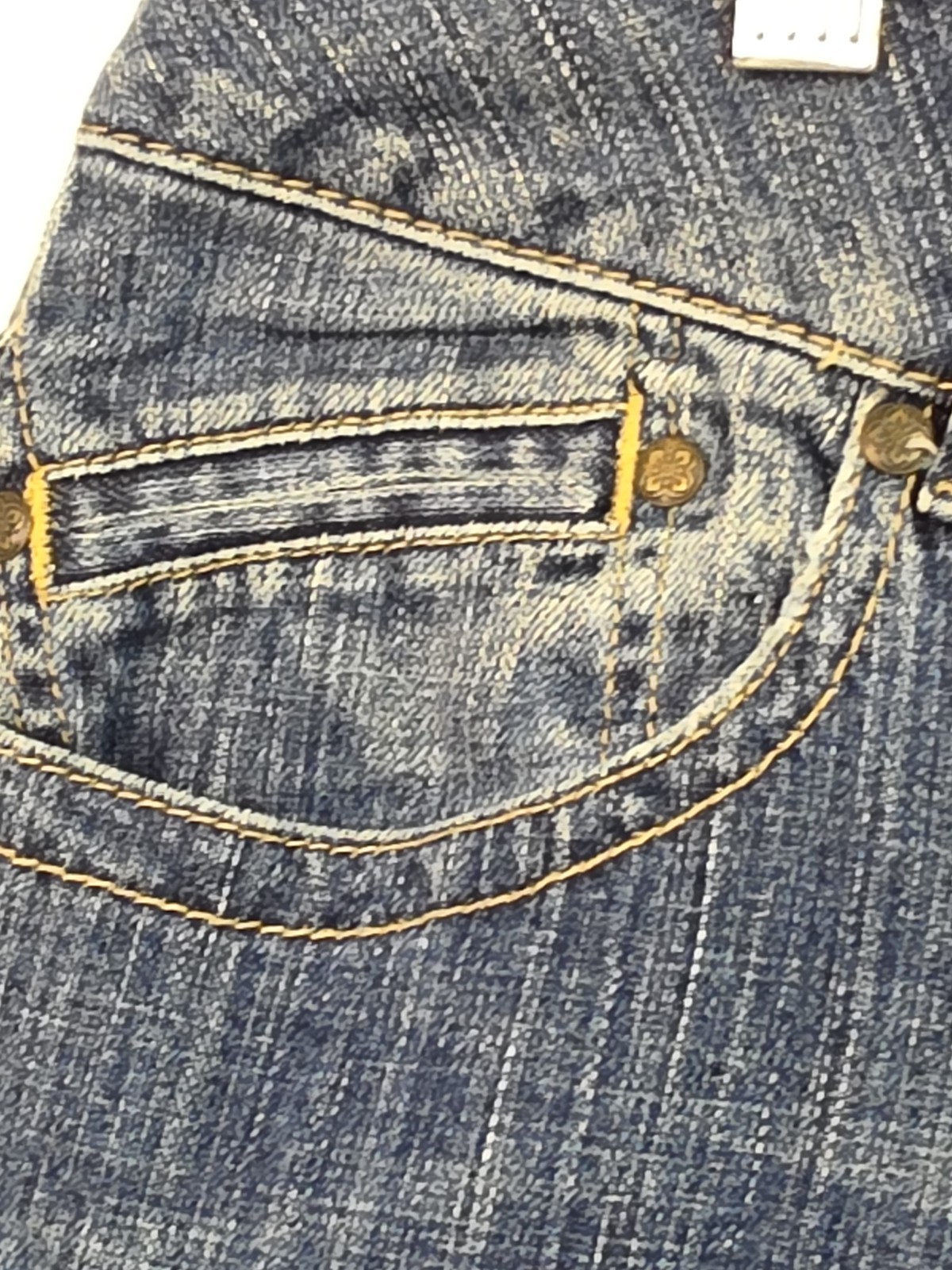 Lane Bryant Patchwork Distressed Denim Capris - S… - image 9