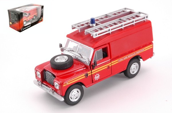 Cararama 1/43 Land Rover Serie Iii 109 Feuerwehr Modellauto Statisch-image