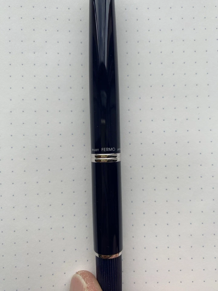 Pluma Estilográfica Pilot NAMIKI FERMO F Plumín Punto de Desaparición Sin Tapa 18kt DL Azul Oscuro Foto 4 de 4