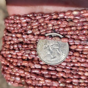 Wholesale Lot: 20 Strands Vintage Burgundy Freshwater Pearls Semiprescious Gems