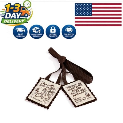 Devotional Brown Wool Scapular - Handmade Quality & Comfort for Catholics