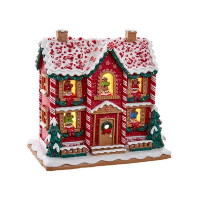 Kurt Adler Battery Operated Music Box Gingerbread House, 9.5in