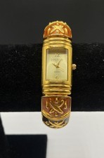 Women's Joan Rivers Classics Art Deco Cuff Bangle Bracelet Stainless 19mm Watch