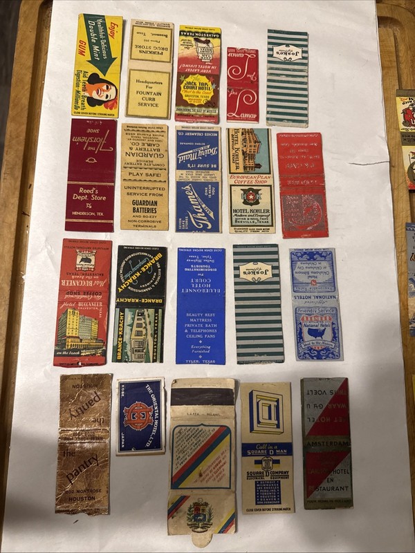 Vintage Lot Of 20 Matchbooks No Matches