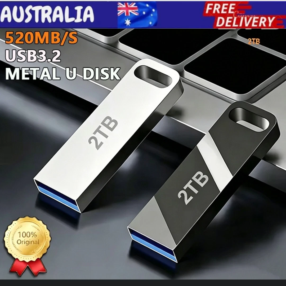 Lenovo USB 3.0 Flash Drive 1TB 2TB Metal Memory Stick High Speed U D