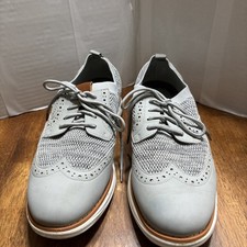 Bruno Marc Men's Mesh Oxfords 8.5 Sneakers Dress Lace-Up Lightweight Shoes Gray