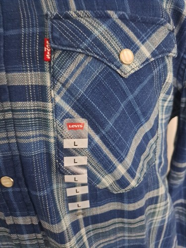 CAMICIA CASUAL LEVI'S UOMO NUOVA VESTIBILITÀ STANDARD STILE WESTERN TAGLIA L - Foto 7 di 22