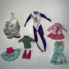 Vintage 1990  s Barbie Clothes Lot  Swim Fins, Dresses, Olympic Jumpsuit