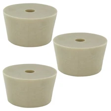 Rubber Stopper - Size 10 - Drilled (Pack of 3)
