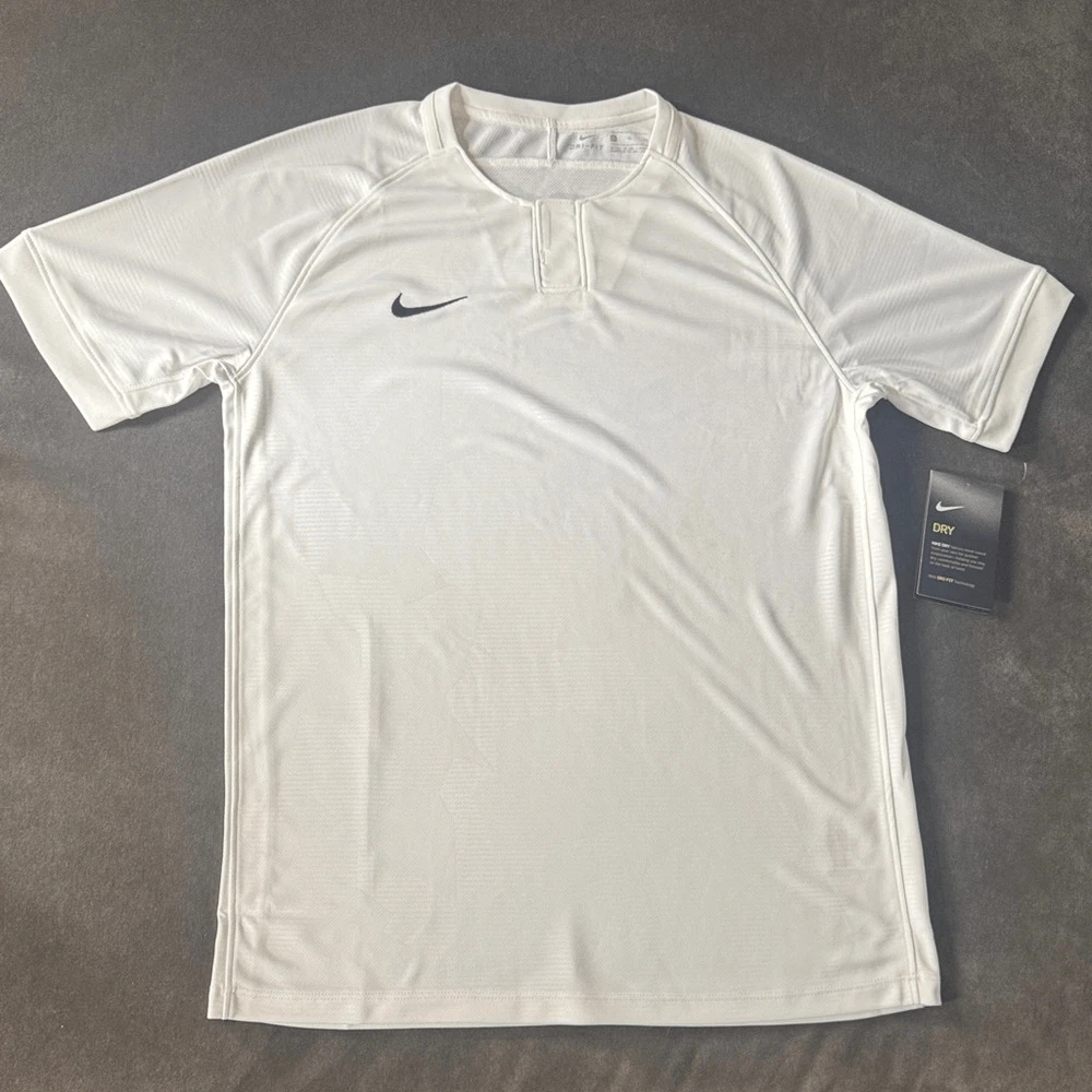 Nike Dry Men’s White Soccer Jersey Short Sleeve 894035-100 Size S NWT