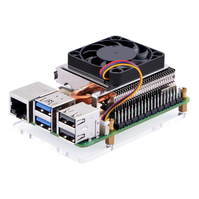 Ultra Thin ICE Tower Cooler for Raspberry Pi 5, Aluminum Heatsink with 40x40x5mm