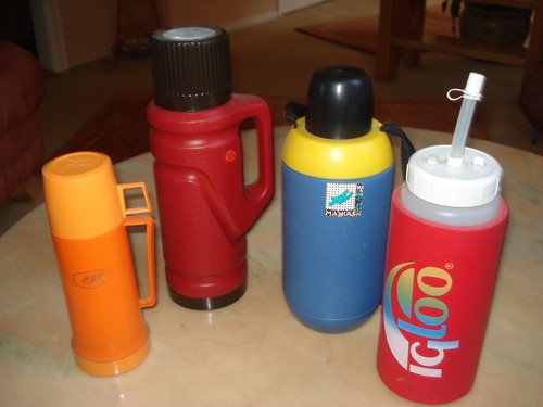 4 Isolierkannen/Thermoskannen/Isolierflasche original vintage-retro 70er Jahre - Bild 2 von 14