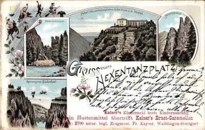 Litho Thale im Harz, Hexentanzplatz, Hotel, Hirschgrund, Bodethal... - 4773178