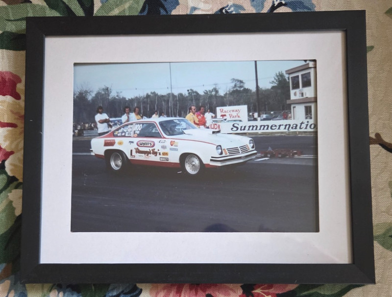 Bill "Grumpy" Jenkins Chevy Vega Pro Stock framed & matted photo FREE SHIPPING!!