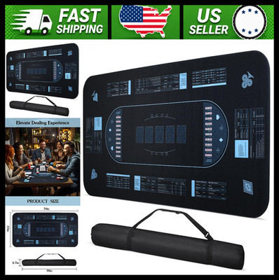 Running Hot Pro Poker Mat 70 x 35 Anti-Slip Foldable with Carry Bag