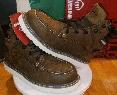 Wolverine Mens Trade Wedge Size 7 M Dark Brown  6'' WP/SR Work Boots W230041