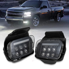 For 2003-2006 Chevy Silverado Avalanche Bumper New Led Fog Lights Driving Lamps