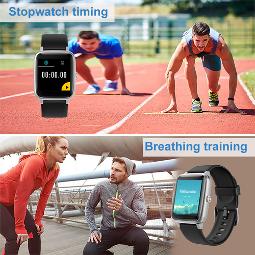 Bluetooth Waterproof Smart Watch with Sleep Heart Rate Monitor for Men Women - Photo 88 sur 97