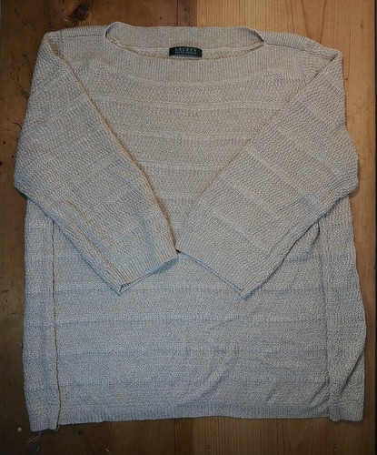 Lauren Ralph Lauren Gold Sweater Quarter Length Sleeve No Size