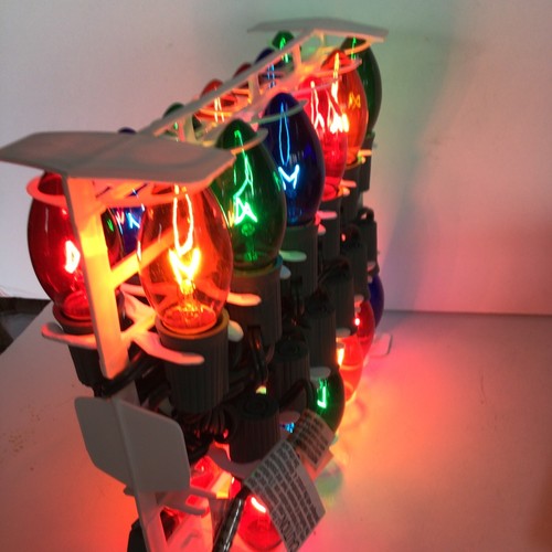 NEW Holiday Time C9 Lights Transparent Mult-color Outdoor Use 25 Bulbs 25 Feet - Picture 7 of 8