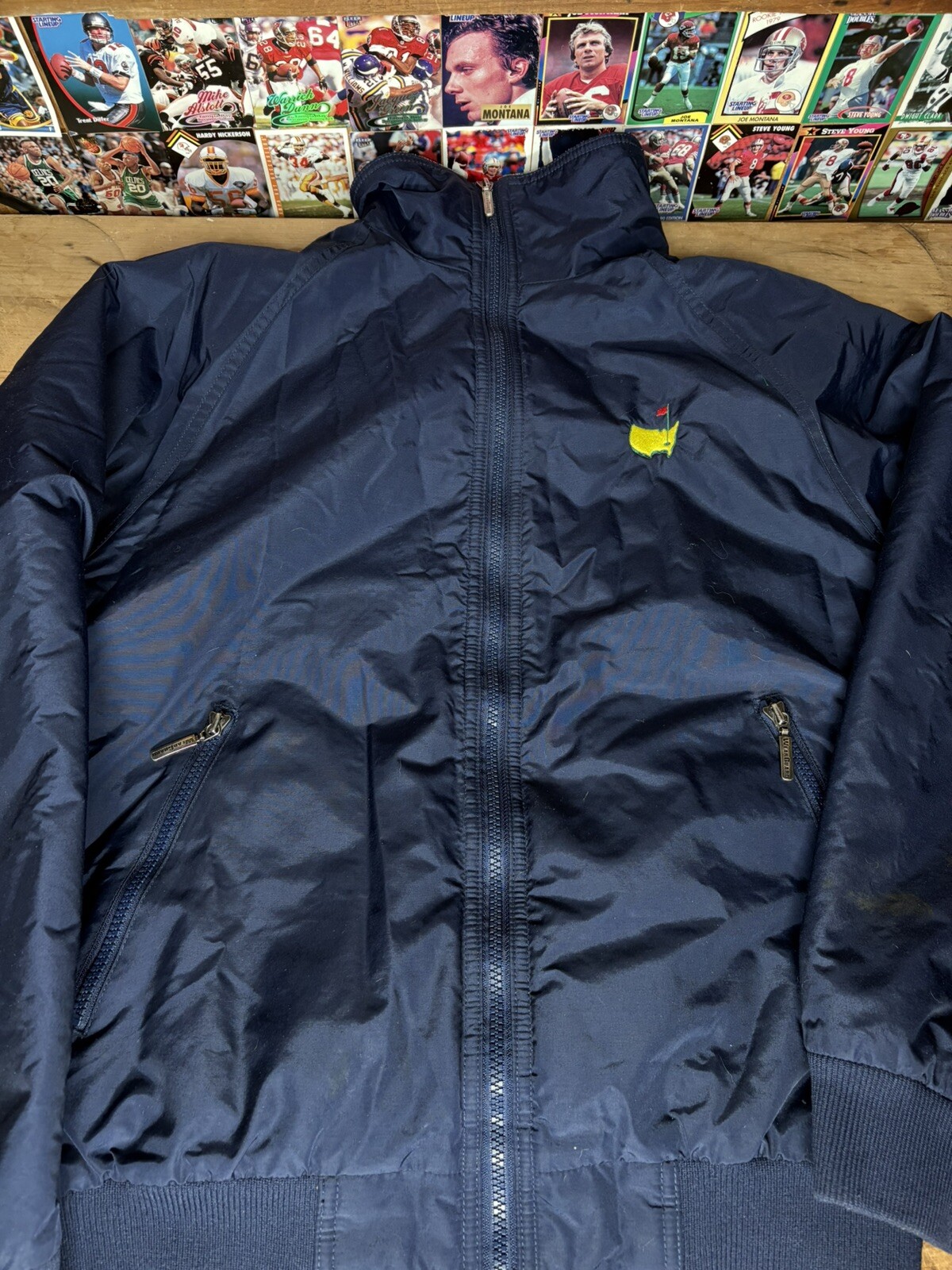 Wear Guard Masters Golf Jacket Augusta National Windbreaker Navy Fleece Lined