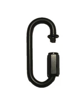 New Satin Black Finish Steel Chain Connector Connecting Link Carabiner CL940BK