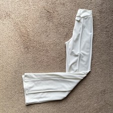 Fashion Nova Pants Womens 21x34 Flared Straight Leg White Light Wash Back Zip