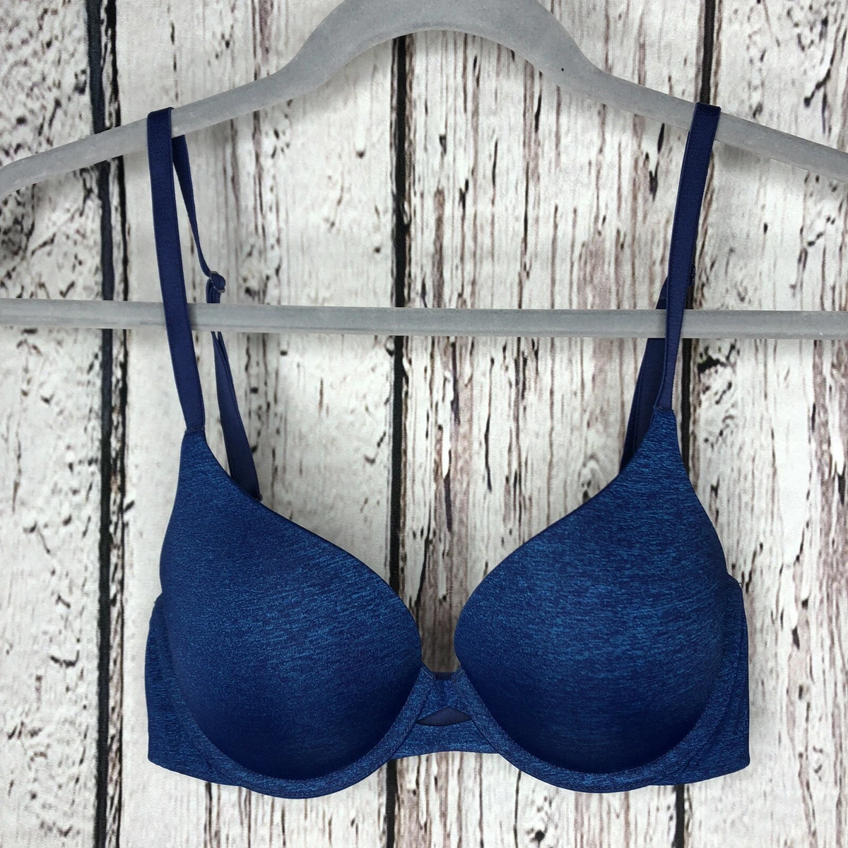 Victoria’s Secret Bra Size 32C Padded Perfect Coverage Heather Blue  Convertible