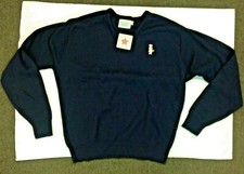 Vintage 1990's Pillsbury Doughboy Logo Long Sleeve Blue Sweater XL New With Tags