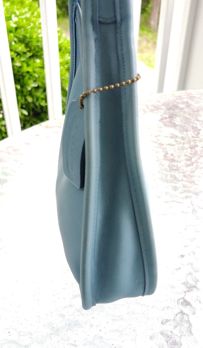 Coach RARE MINI 9027 Sky Blue Leather Ergo Shoulder Bag | eBay