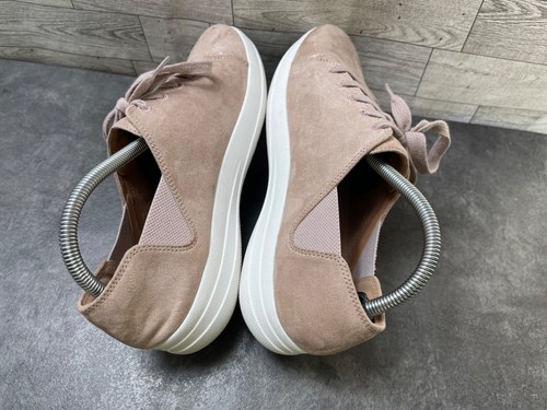 Fitflop Sneaker Women 10M Valentia Shoes Brown Pink Suede Leather Comfort Casual - Picture 11 of 18