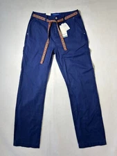 Scotch & Soda Verve Work Relaxed Utility Fit Garment Dye Blue Pants Mens