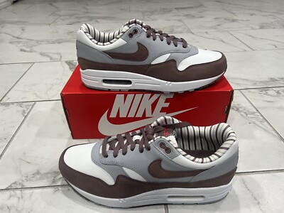 Men's Nike Air Max 1 PRM Shima Plum Summit White Grey FB8916-100 Multi Size